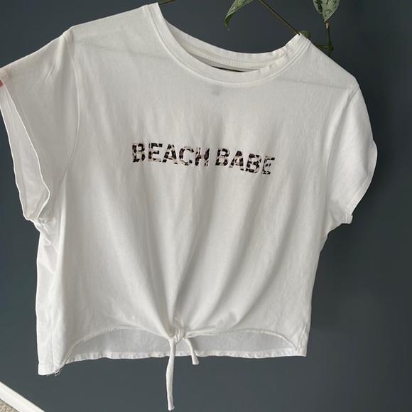 Brunette The Label Tie Front T-Shirt - Picture 3 of 4